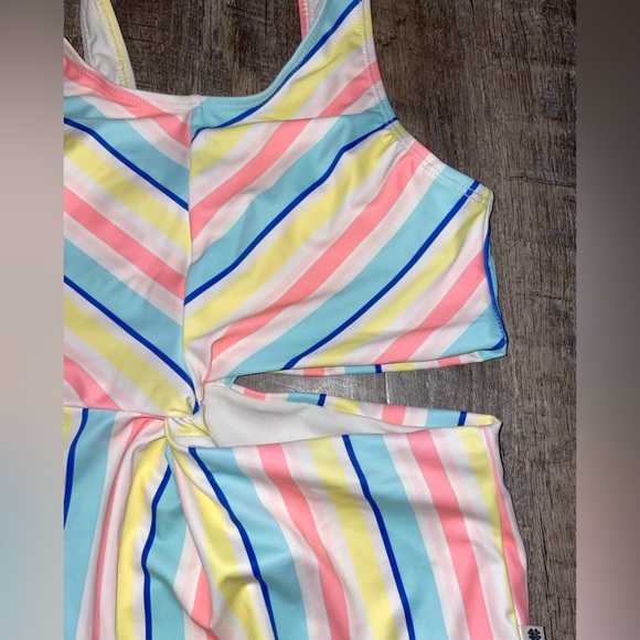 Lucky Brand Junior Swimsuit Striped One Piece Size Xl/16  Clean - Picture 3 of 6